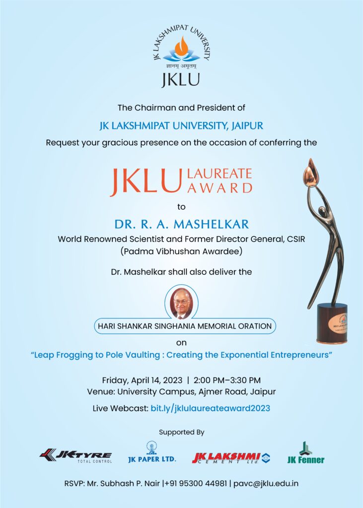 Invite JKLU Laureate Award With Orration