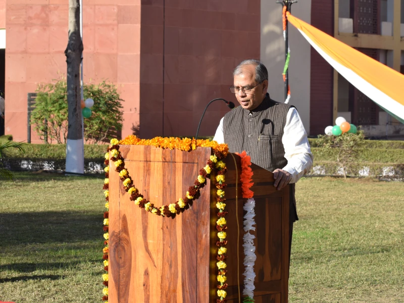 JK Lakshmipat University Celebrates 76th Republic Day with Patriotic Fervor
