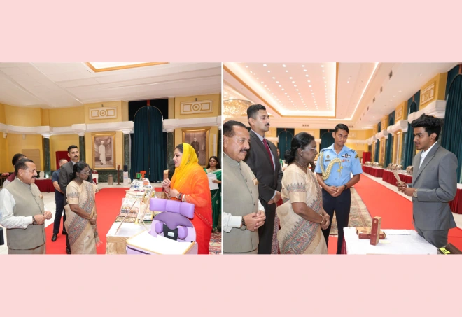 Grassroots Innovator Recognition Ceremony 2026: Two AIC-JKLU Startup Founders Honoured at Rashtrapati Bhavan