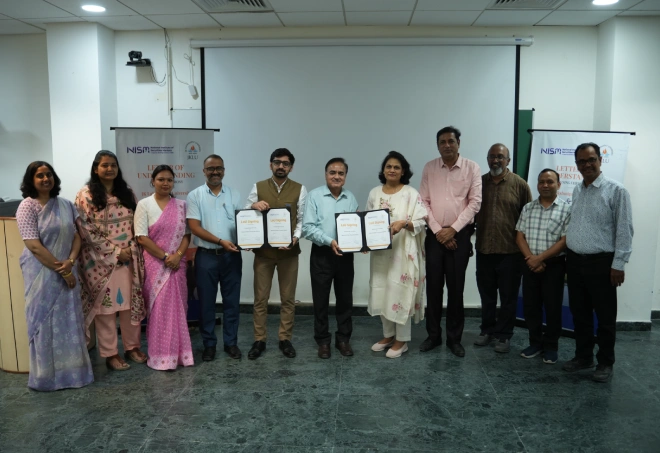 JKLU Signs LoU with National Institute of Securities Markets (NISM)